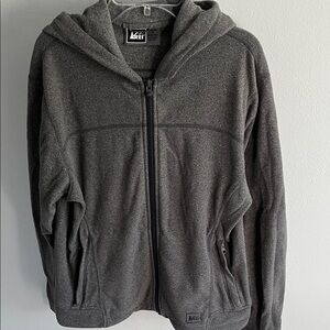 REI Charcoal Women's Full-Zip fleece Hoodie